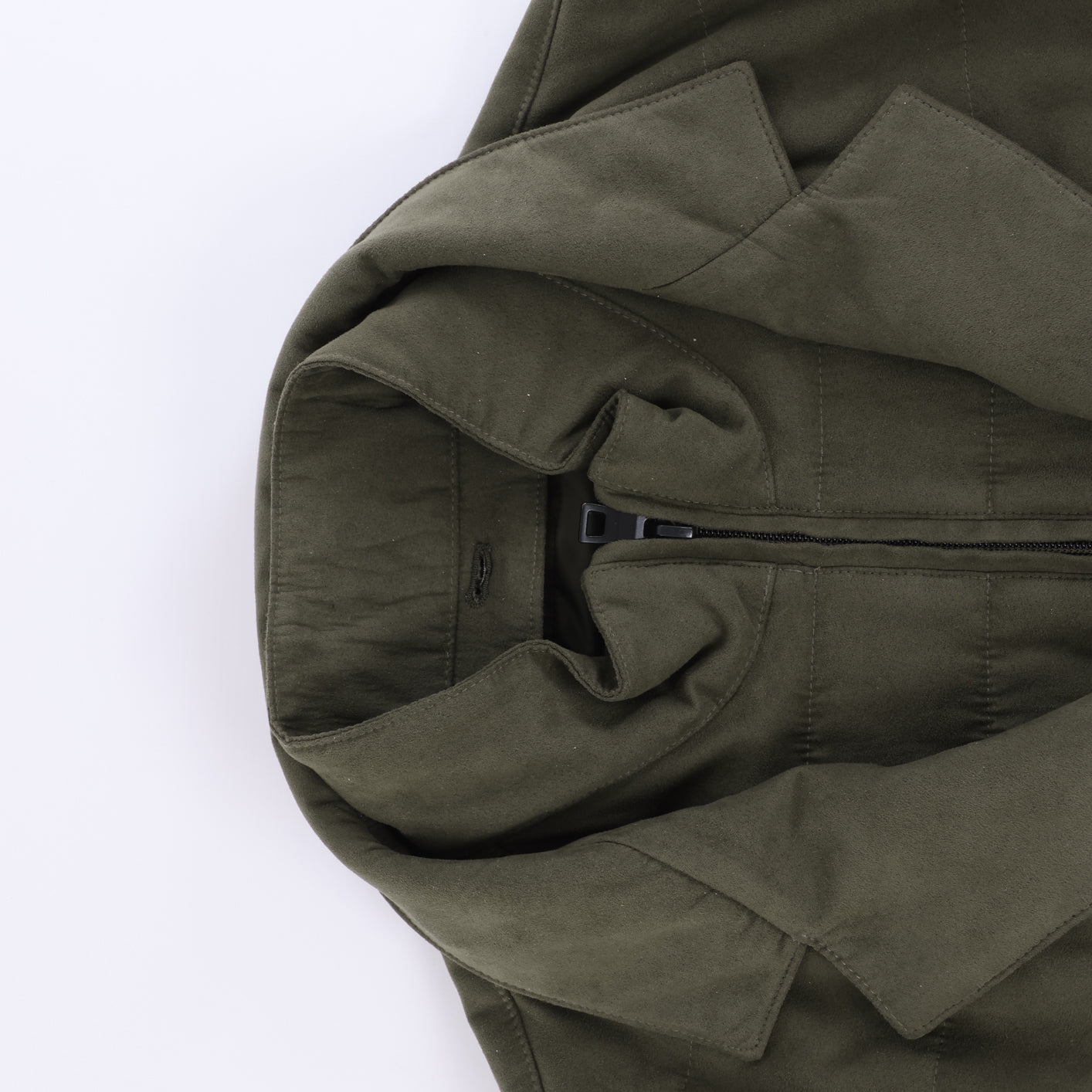 Corneliani Quilted Blazer with Detachable Inner Vest in Khaki, Size 50 IT