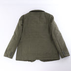 Corneliani Quilted Blazer with Detachable Inner Vest in Khaki, Size 50 IT