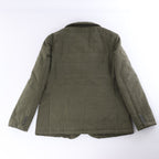 Corneliani Quilted Blazer with Detachable Inner Vest in Khaki, Size 50 IT