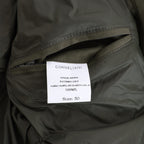 Corneliani Quilted Blazer with Detachable Inner Vest in Khaki, Size 50 IT