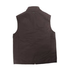 Corneliani Quilted Zip Gilet in Brown, Size 50 IT