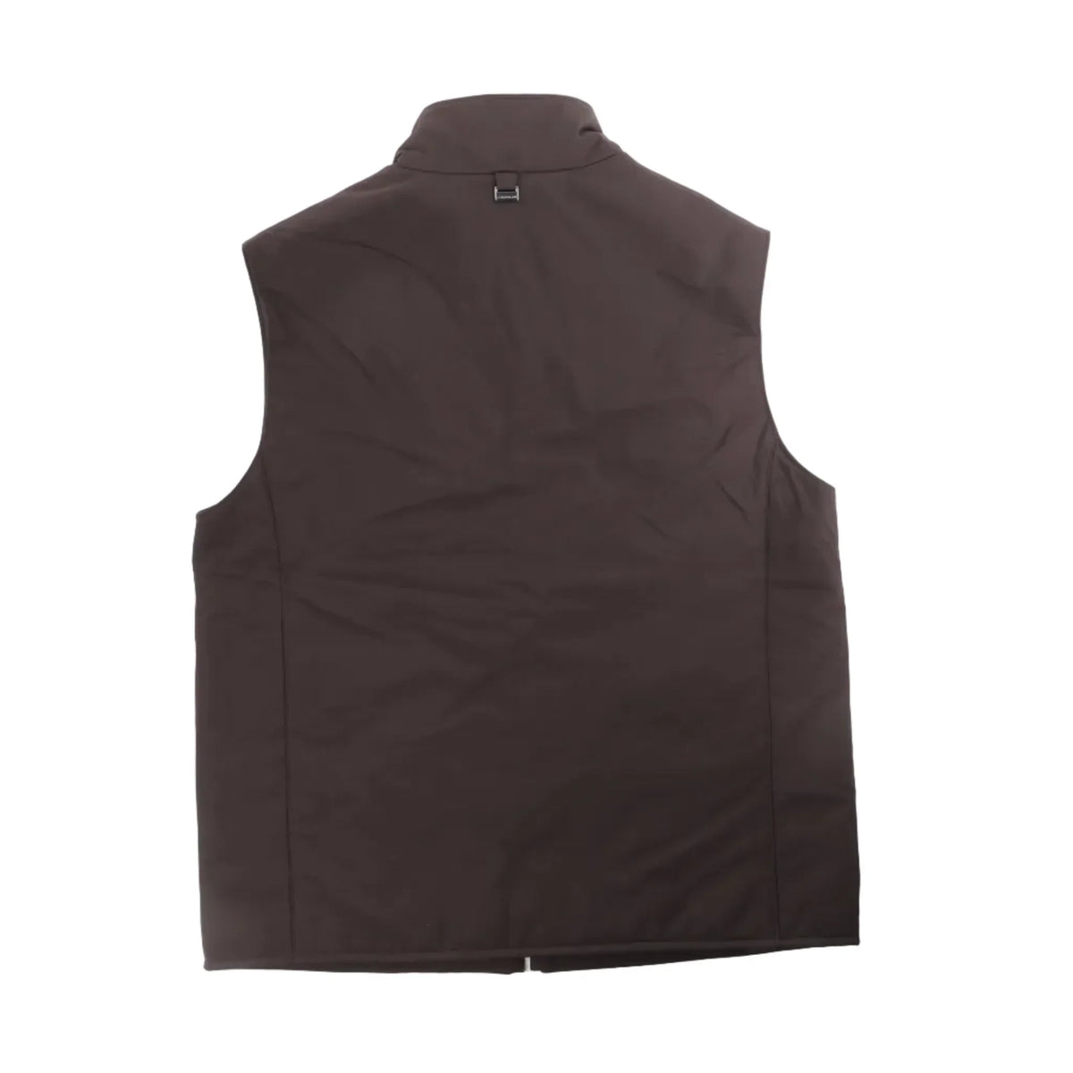 Corneliani Quilted Zip Gilet in Brown, Size 50 IT