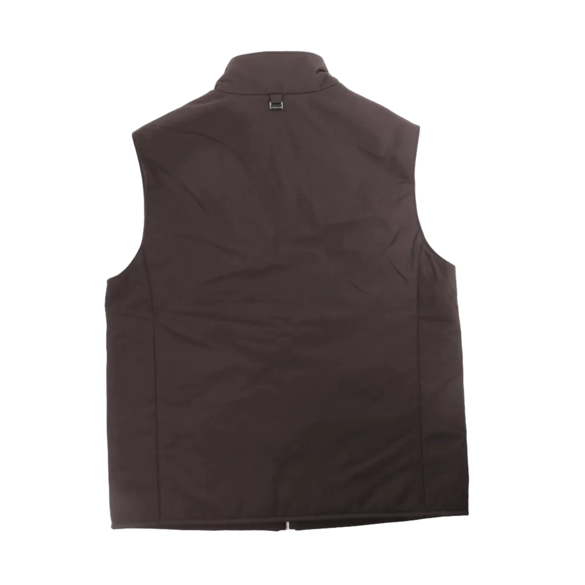 Corneliani Quilted Zip Gilet in Brown, Size 50 IT