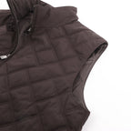 Corneliani Quilted Zip Gilet in Brown, Size 50 IT