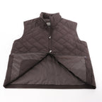 Corneliani Quilted Zip Gilet in Brown, Size 50 IT