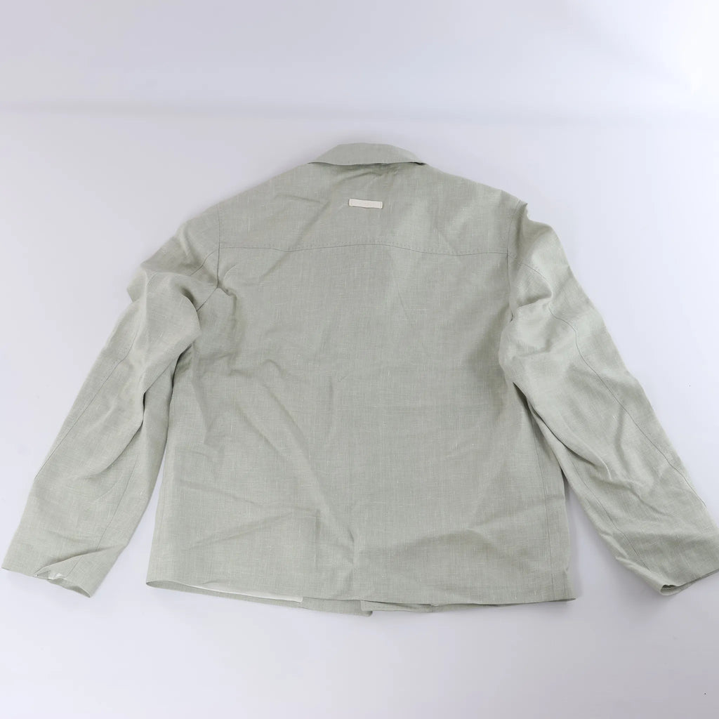 Corneliani Silk x Mohair Overshirt in  Green, Size 50 IT