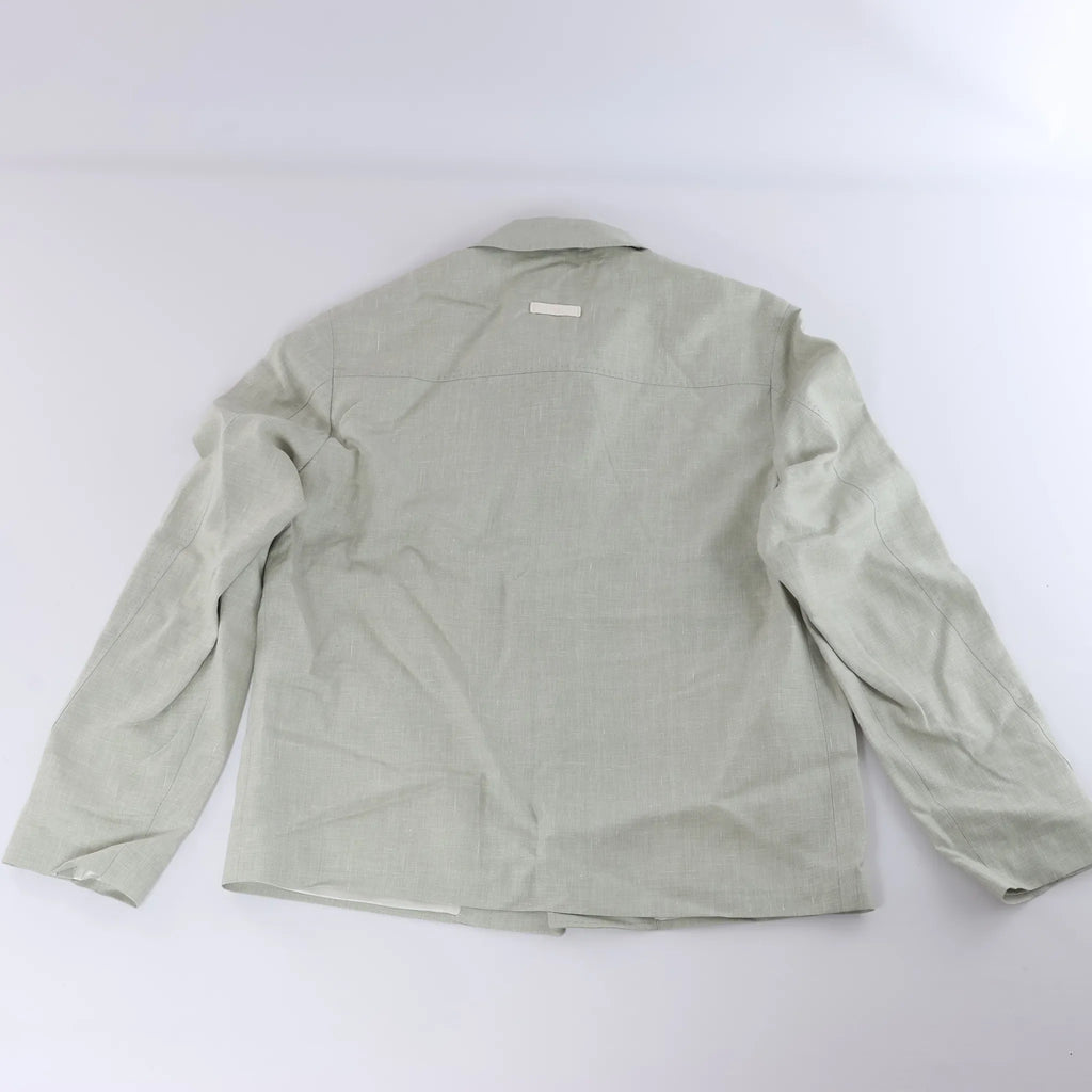 Corneliani Silk x Mohair Overshirt in  Green, Size 50 IT