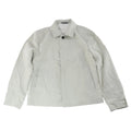Light green Corneliani overshirt with point collar, concealed front fastening, long sleeves and two vertical welt pockets.