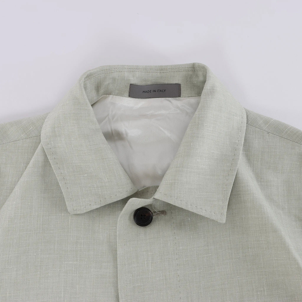 Corneliani Silk x Mohair Overshirt in  Green, Size 50 IT