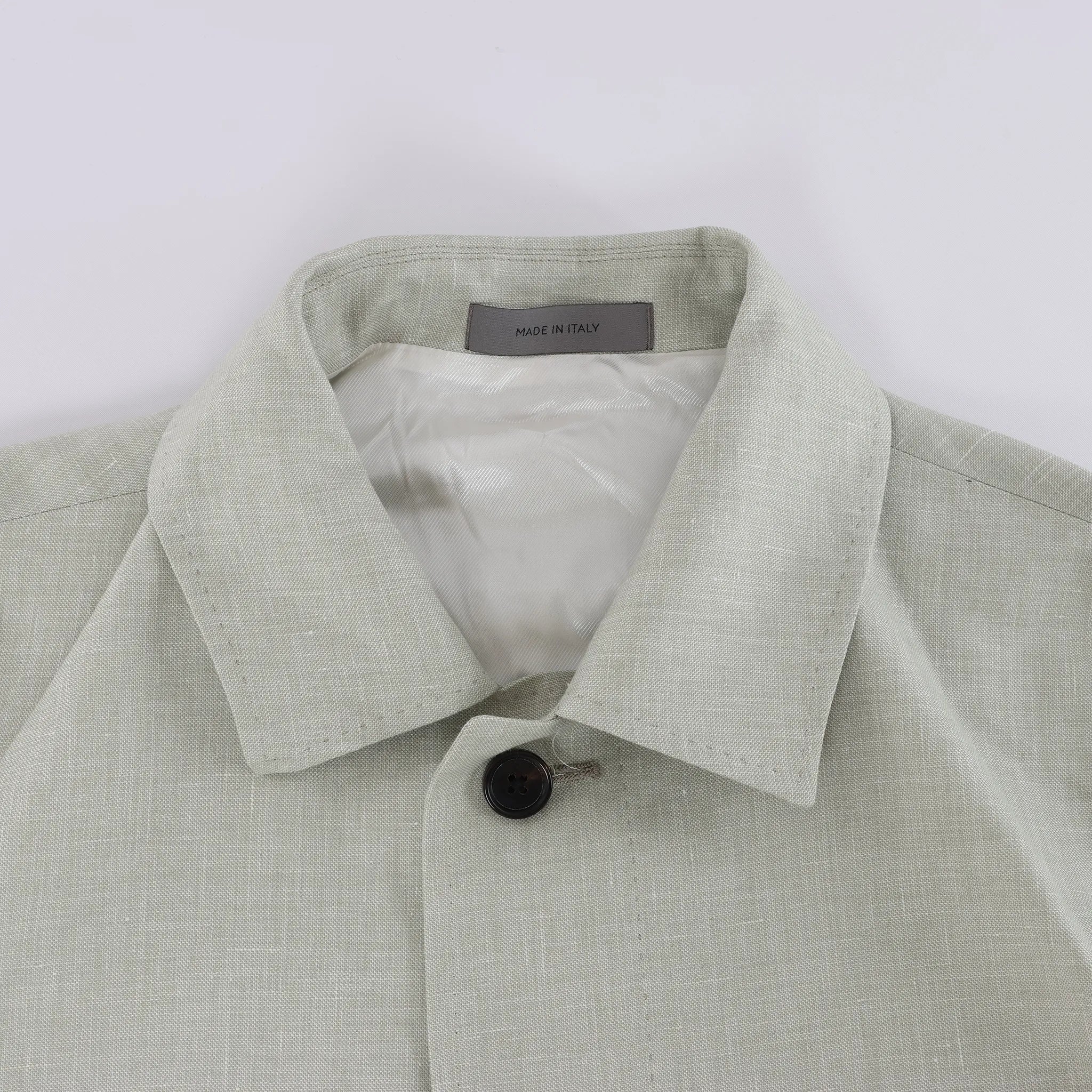 Corneliani Silk x Mohair Overshirt in  Green, Size 50 IT