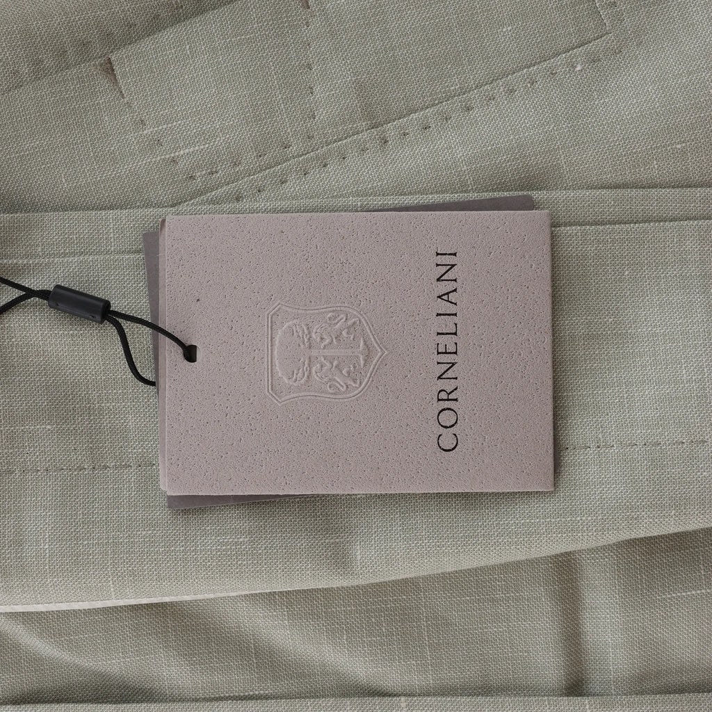 Corneliani Silk x Mohair Overshirt in  Green, Size 50 IT