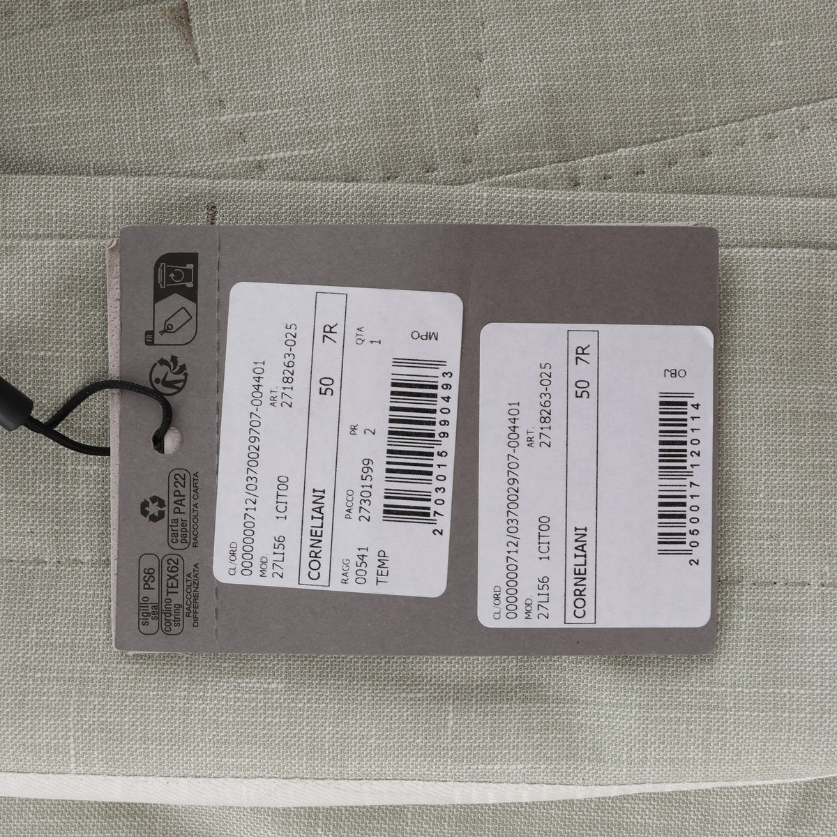 Corneliani Silk x Mohair Overshirt in  Green, Size 50 IT