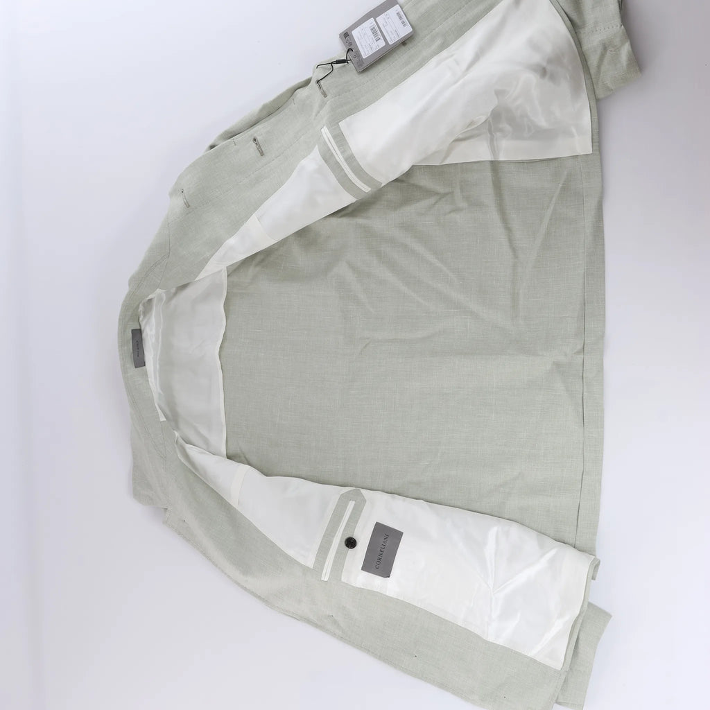 Corneliani Silk x Mohair Overshirt in  Green, Size 50 IT