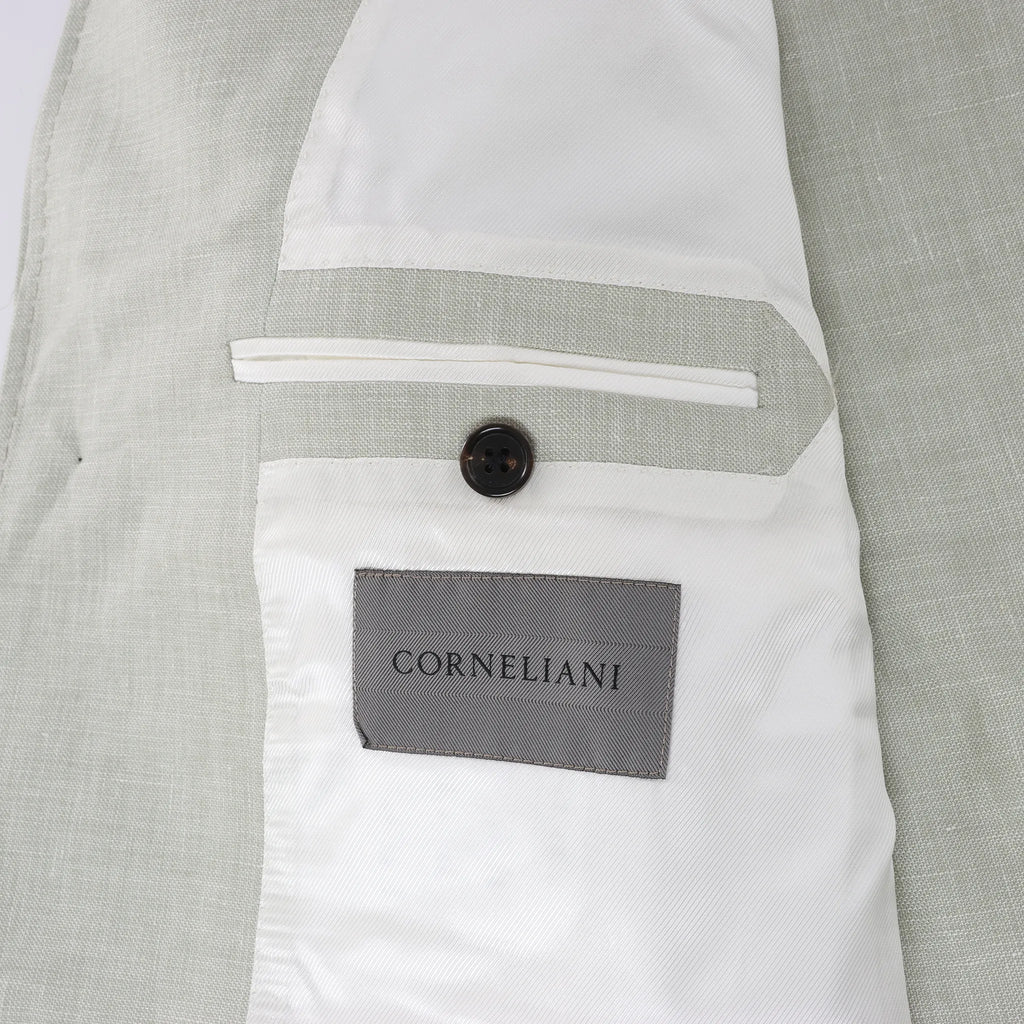Corneliani Silk x Mohair Overshirt in  Green, Size 50 IT