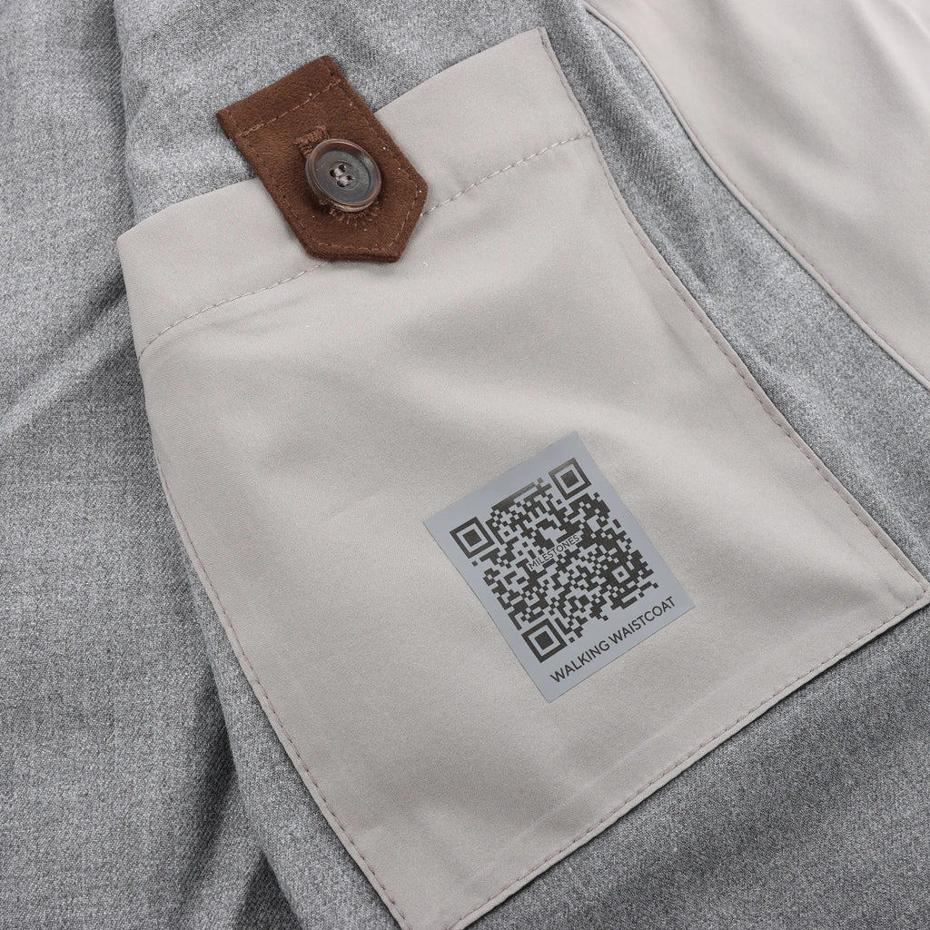 Corneliani Zip Gilet in Gray, Size 50 IT
