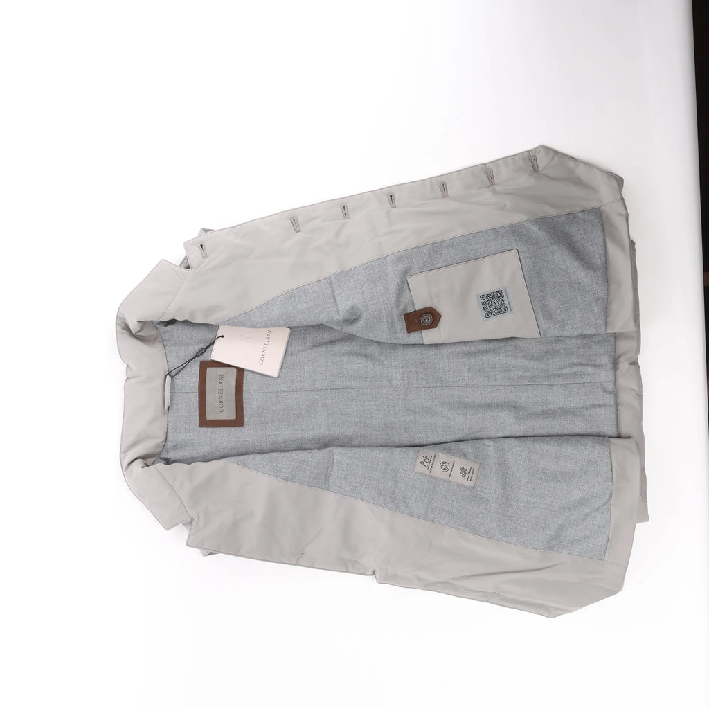 Corneliani Zip Gilet in Gray, Size 50 IT