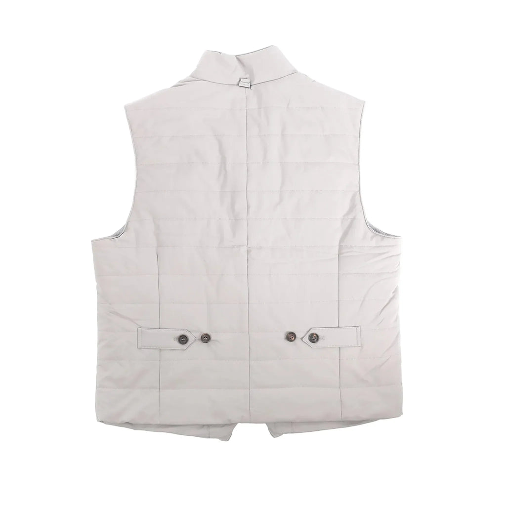Corneliani Zip Gilet in Gray, Size 50 IT