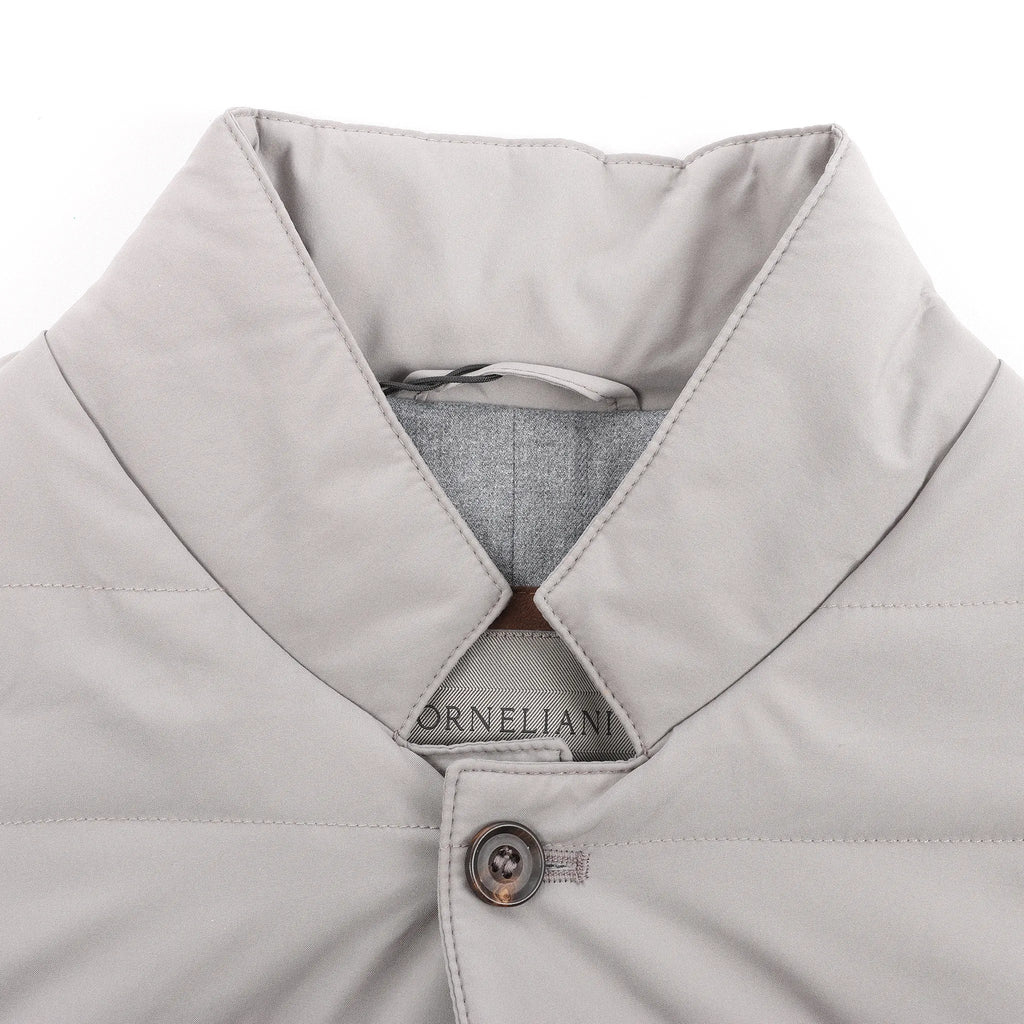 Corneliani Zip Gilet in Gray, Size 50 IT