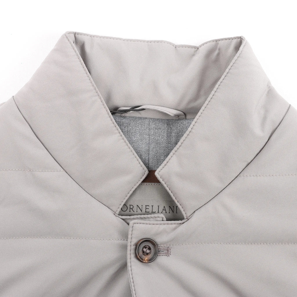 Corneliani Zip Gilet in Gray, Size 50 IT