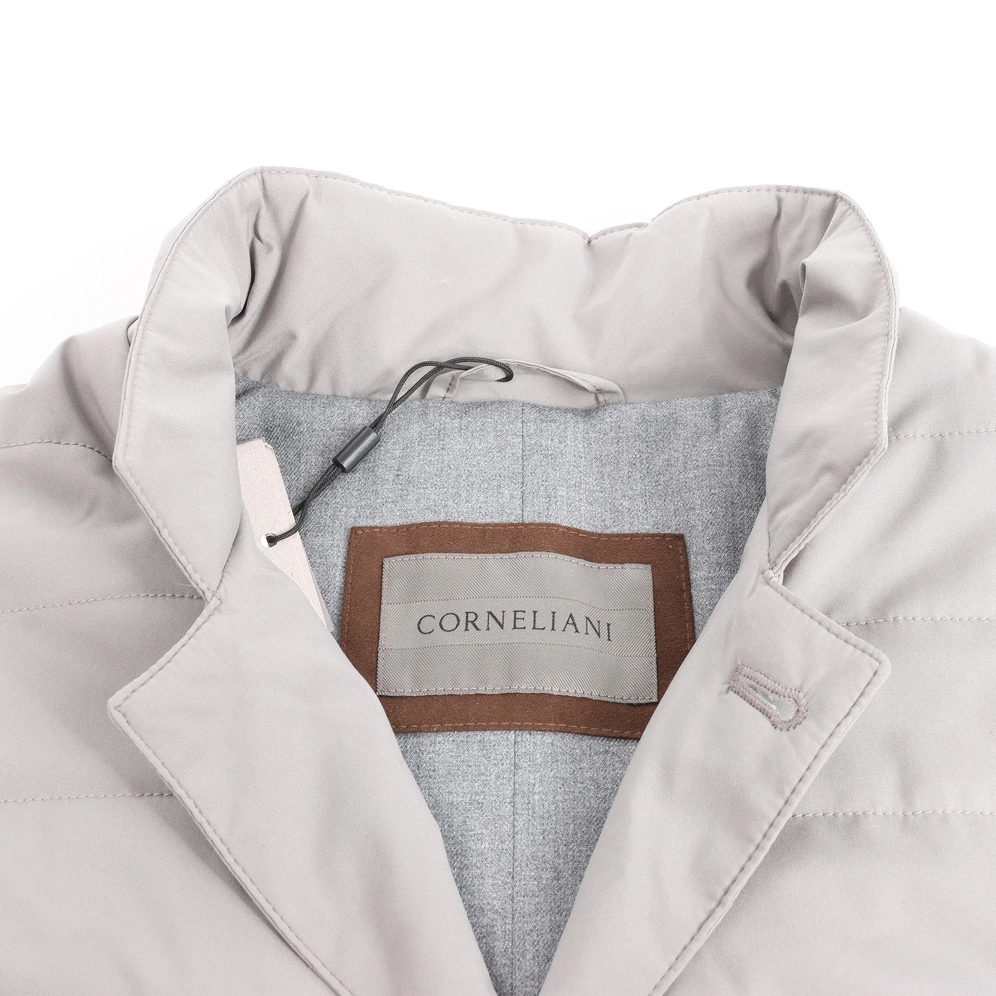 Corneliani Zip Gilet in Gray, Size 50 IT