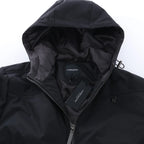 CoSTUME NATIONAL Giubbino Hooded Jacket in Black, Size IT 48