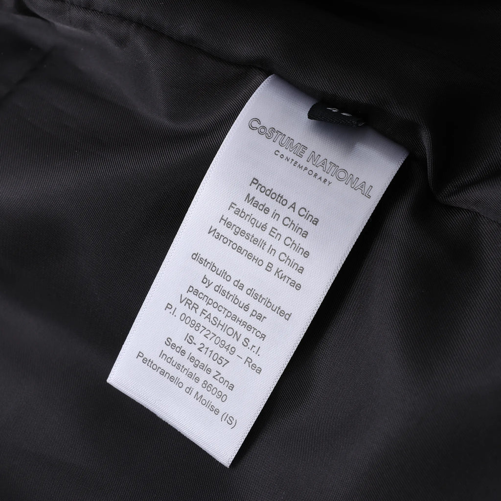 CoSTUME NATIONAL Giubbino Hooded Jacket in Black, Size IT 48