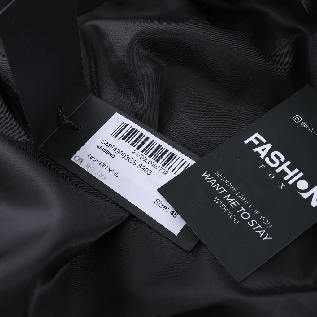 CoSTUME NATIONAL Giubbino Hooded Jacket in Black, Size IT 48