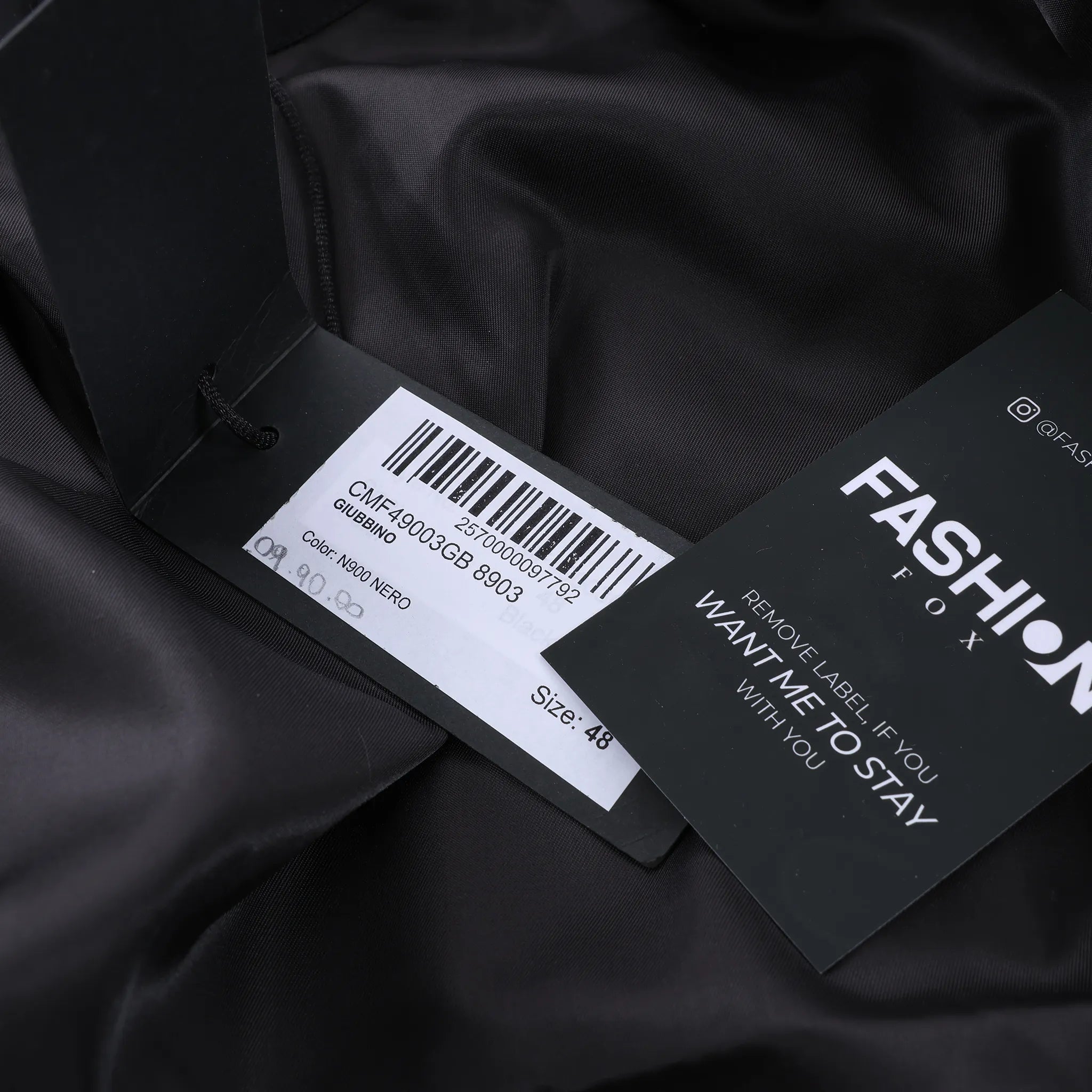 CoSTUME NATIONAL Giubbino Hooded Jacket in Black, Size IT 48