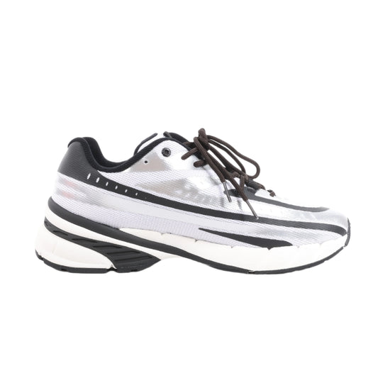 Diesel D-Airspeed Low-Striped sneakers in coated ripstop in Silver, Size 43 EU