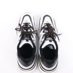 Diesel D-Airspeed Low-Striped Sneakers in Coated Ripstop in Silver, Size 43 EU