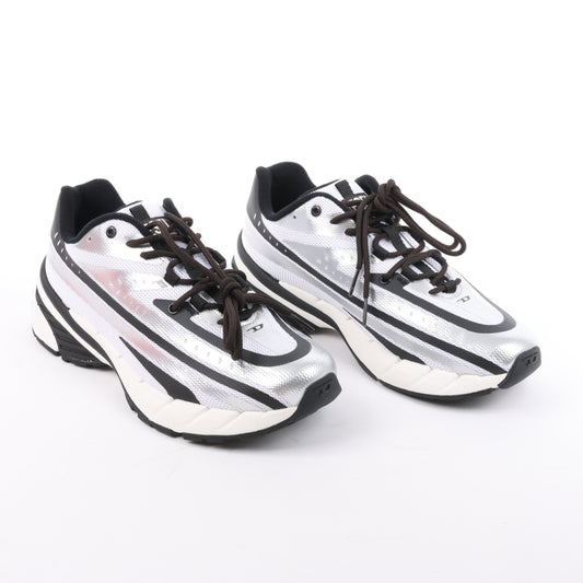 Diesel D-Airspeed Low-Striped sneakers in coated ripstop in Silver, Size 43 EU