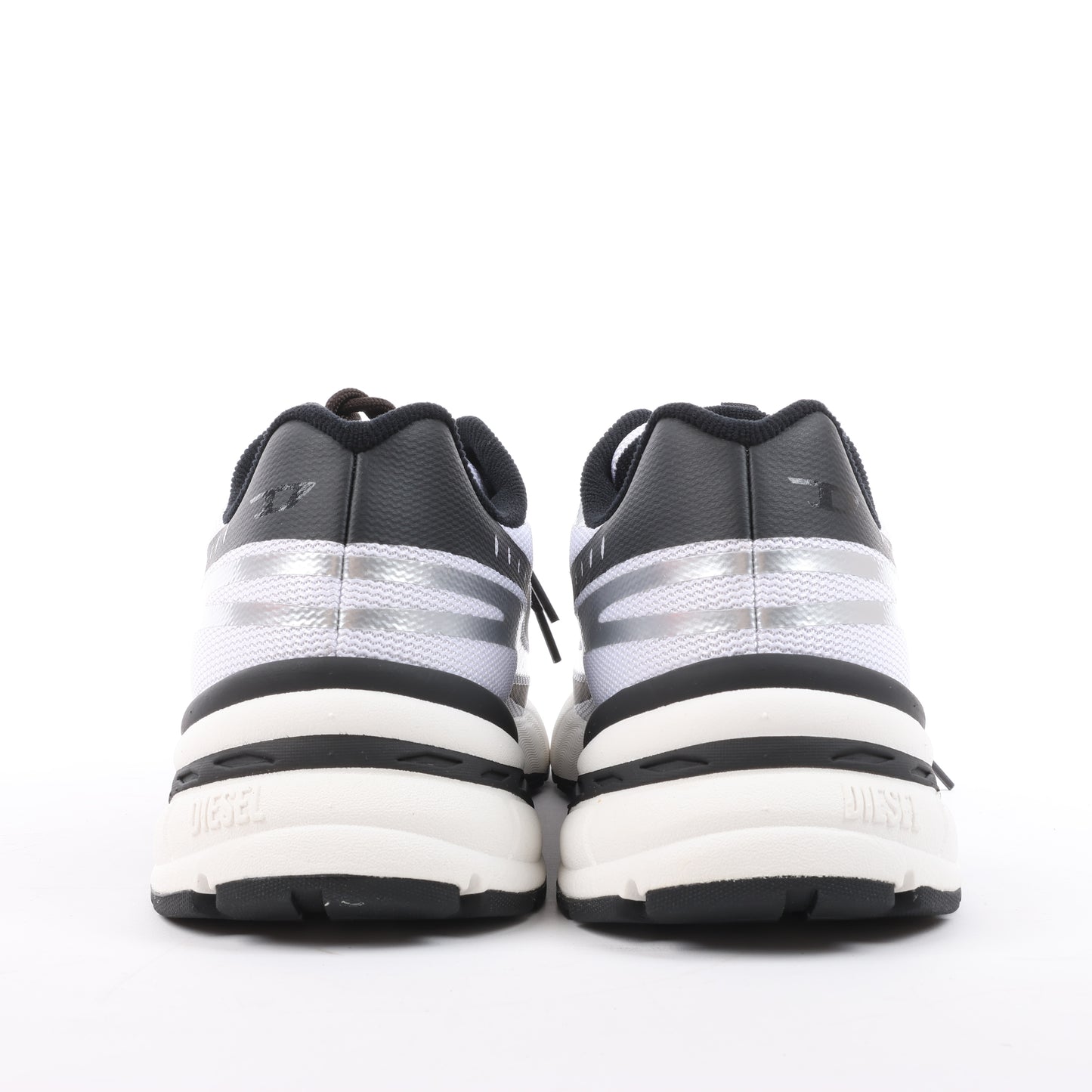 Diesel D-Airspeed Low-Striped sneakers in coated ripstop in Silver, Size 43 EU
