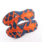 Diesel D-Cage Sneakers in Navy Blue x Orange, Size 43 EU
