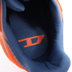Diesel D-Cage Sneakers in Navy Blue x Orange, Size 43 EU