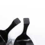 Diesel D-Venus Patent Embossed Slingback Heels in Silver, Size 37 EU