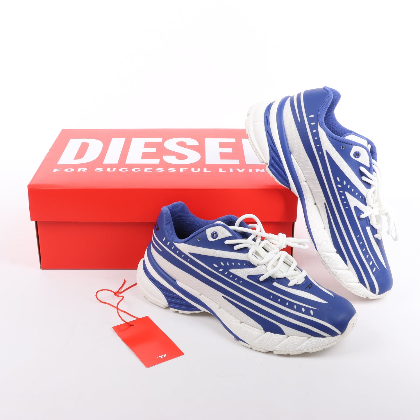 Diesel Multi D-Airspeed Low-Striped sneakers in coated ripstop, Size 42 EU