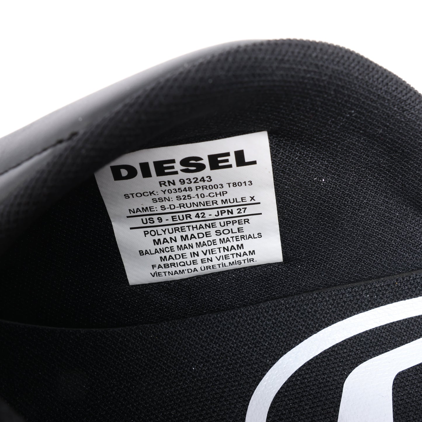 Diesels S-D Runner Mule X in Black, Size 42 EU