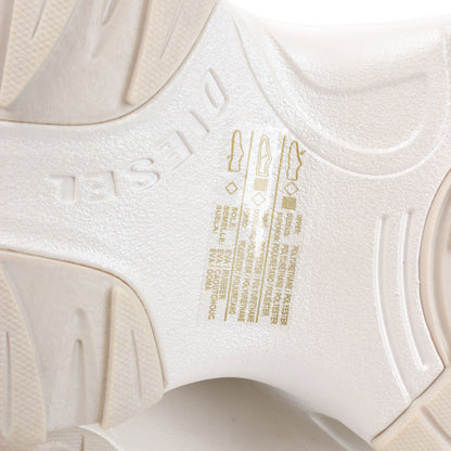 Diesel White SD-Runner-Slip-On-Sneaker mit ovalem D-Rist, Größe 36 EU
