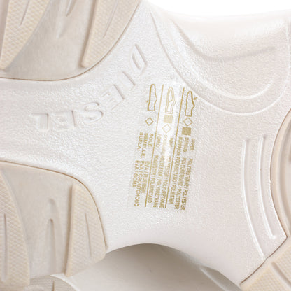 Diesel White S-D-Runner-Slip-on sneakers with Oval D instep, Size 36 EU