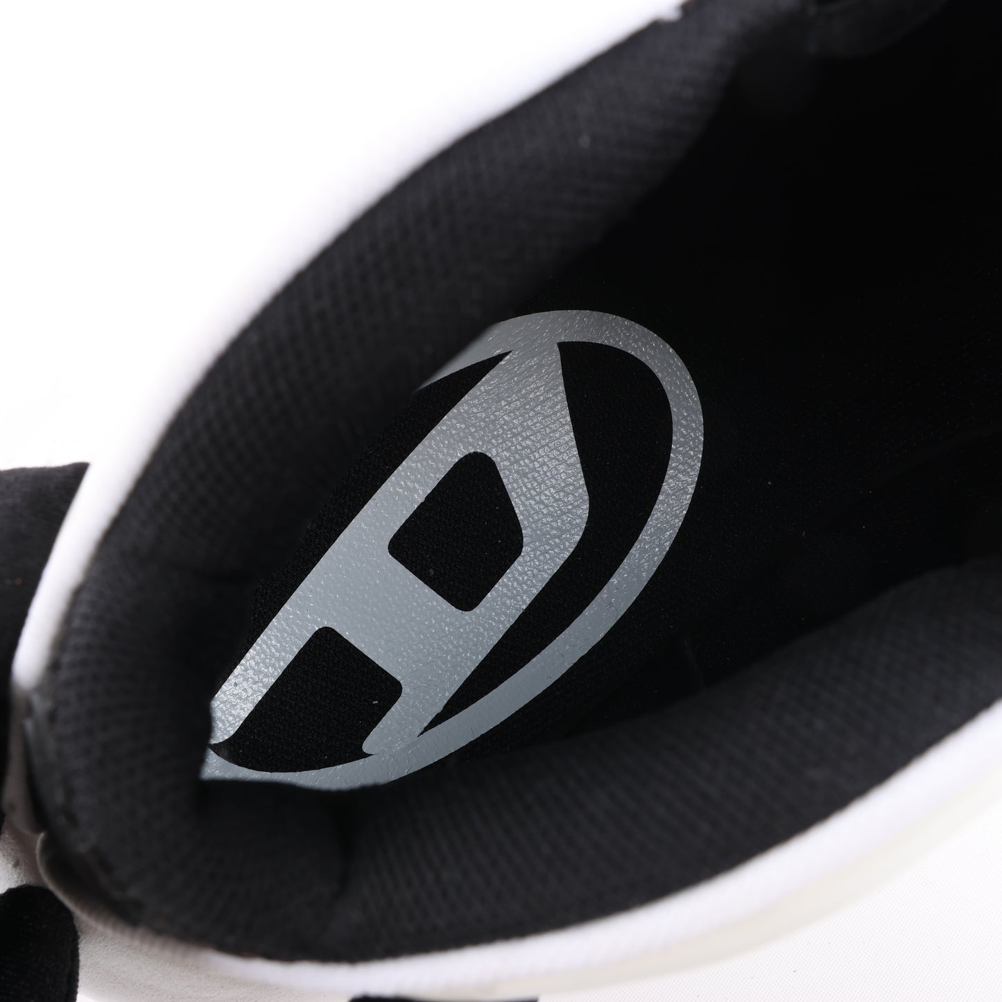 Diesel White SD-Runner-Slip-On-Sneaker mit ovalem D-Rist, Größe 36 EU