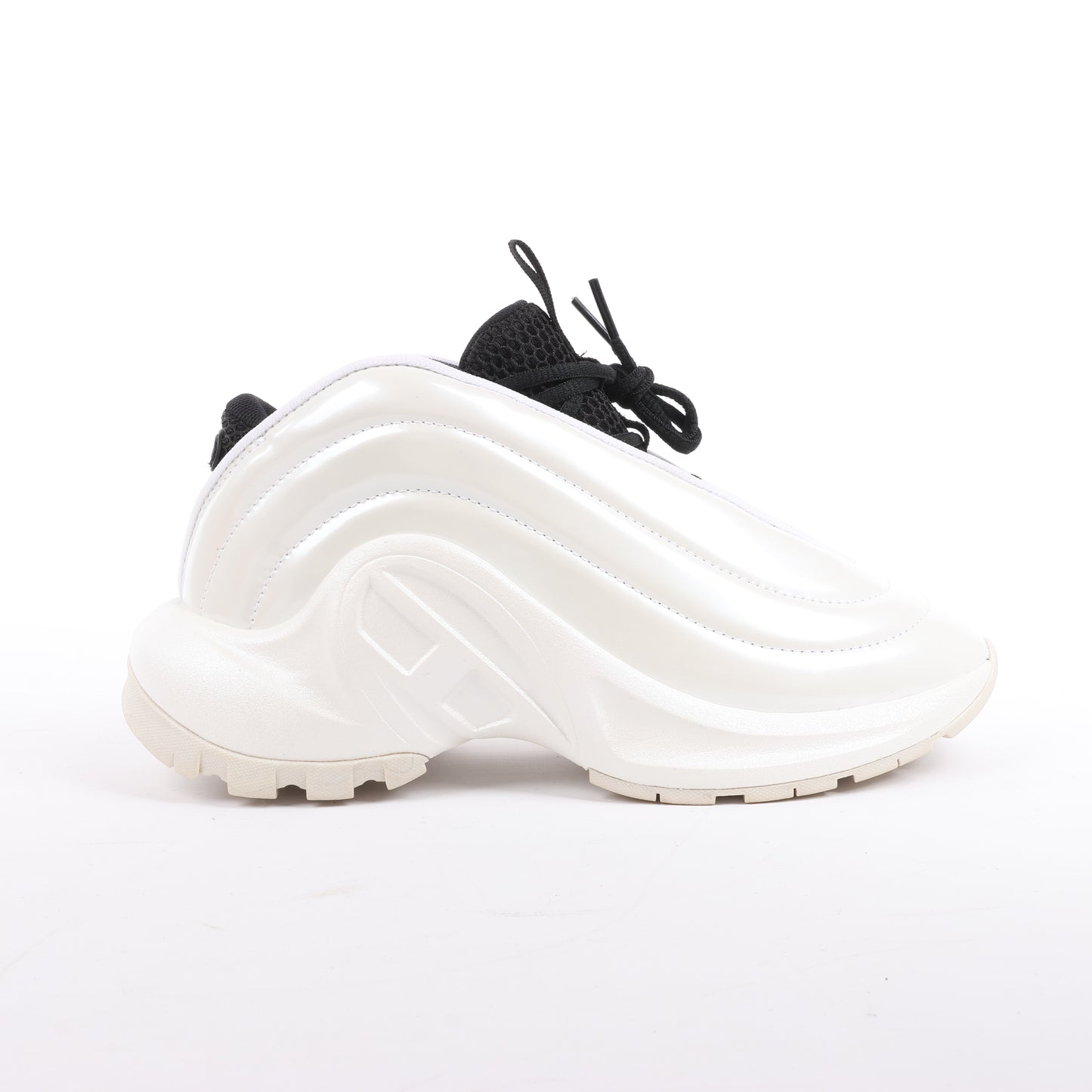 Diesel White SD-Runner-Slip-On-Sneaker mit ovalem D-Rist, Größe 36 EU