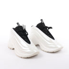 Diesel White S-D-Runner-Slip-on sneakers with Oval D instep, Size 36 EU