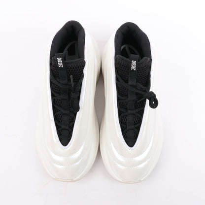 Diesel White S-D-Runner-Slip-on sneakers with Oval D instep, Size 36 EU