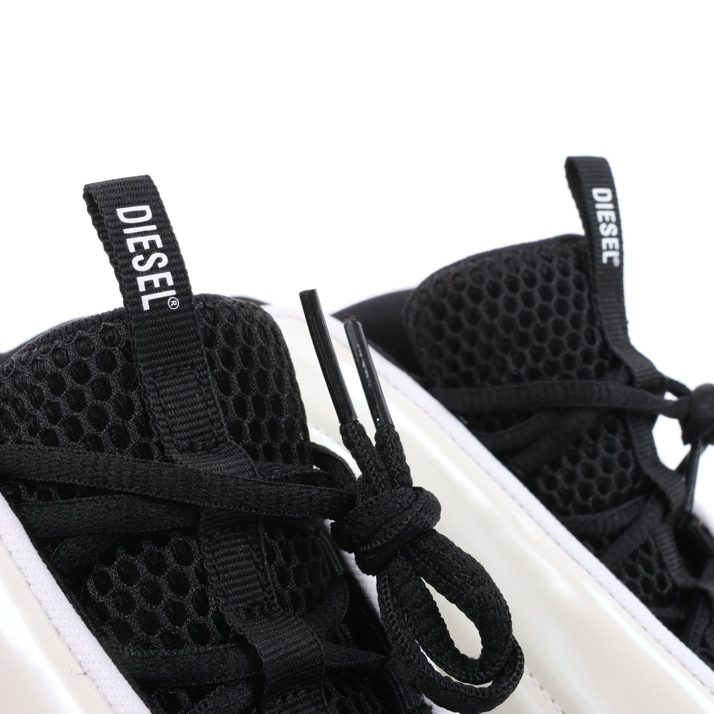 Diesel White SD-Runner-Slip-On-Sneaker mit ovalem D-Rist, Größe 36 EU