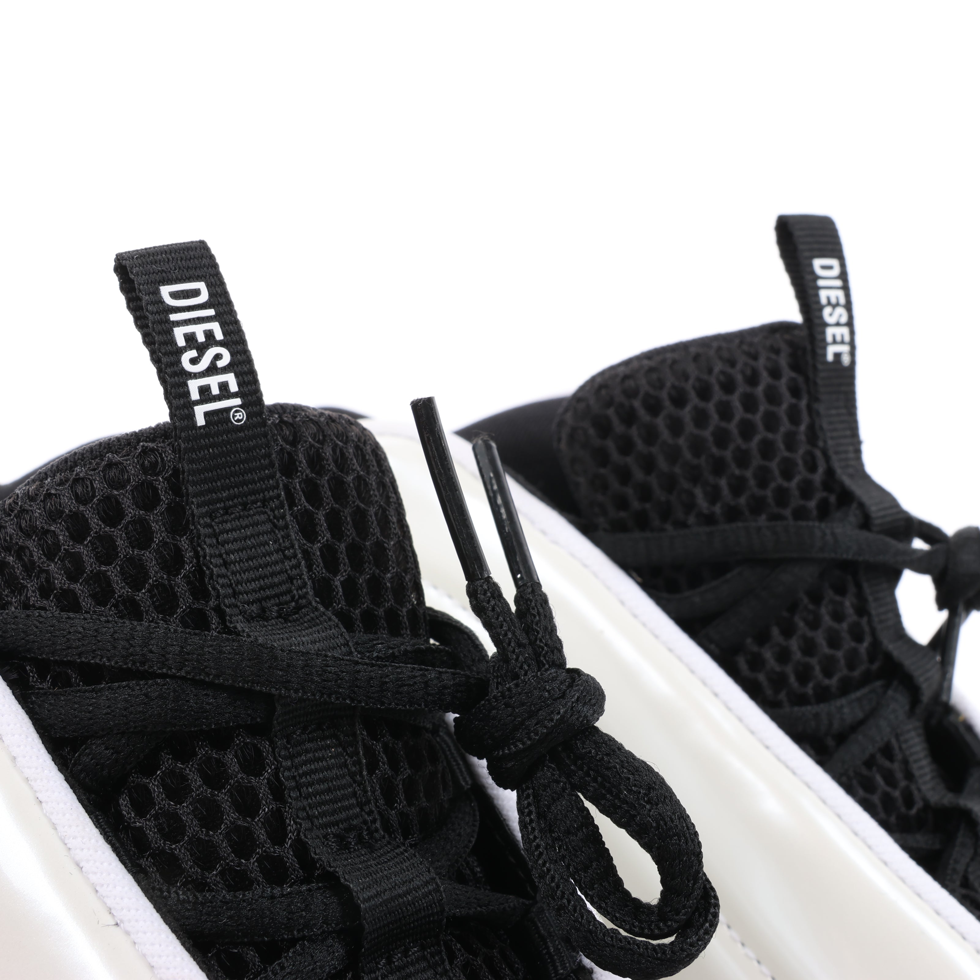 Diesel White S-D-Runner-Slip-on sneakers with Oval D instep, Size 36 EU