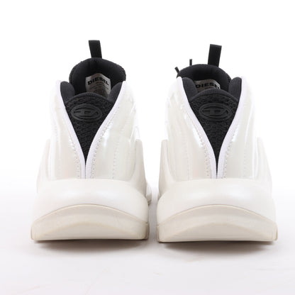 Diesel White SD-Runner-Slip-On-Sneaker mit ovalem D-Rist, Größe 36 EU
