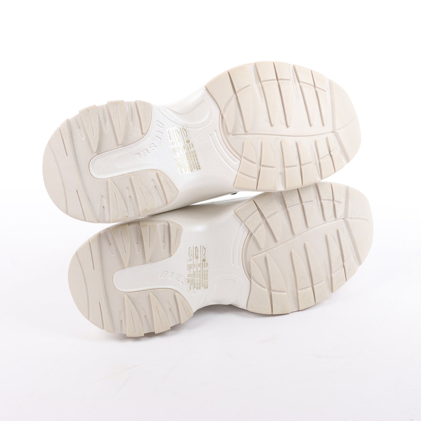 Diesel White SD-Runner-Slip-On-Sneaker mit ovalem D-Rist, Größe 36 EU