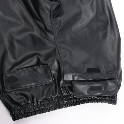 DIESEL Oversized Cargohose aus beschichtetem Stoff in Schwarz p-MARTY-LTH, Größe 48 IT