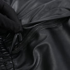 DIESEL Oversized Cargo Coated Fabric Trousers in Black p-MARTY-LTH, Size 48 IT