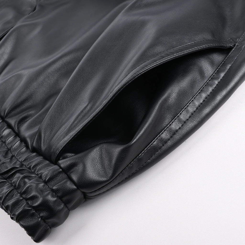 DIESEL Oversized Cargo Coated Fabric Trousers in Black p-MARTY-LTH, Size 48 IT